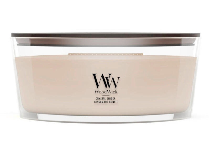 ILLATGYERTYA - krémszínű/átlátszó, Basics, üveg/paraffin (19/9/12cm) - WoodWick