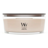 ILLATGYERTYA - krémszínű/átlátszó, Basics, üveg/paraffin (19/9/12cm) - WoodWick