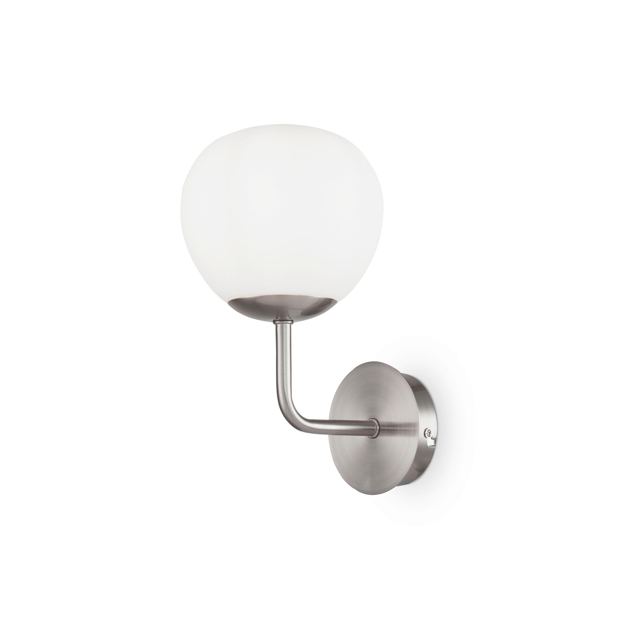 WANDLEUCHTE Modern 15/27/19 cm  - Weiß/Nickelfarben, Trend, Glas/Metall (15/27/19cm) - MAYTONI