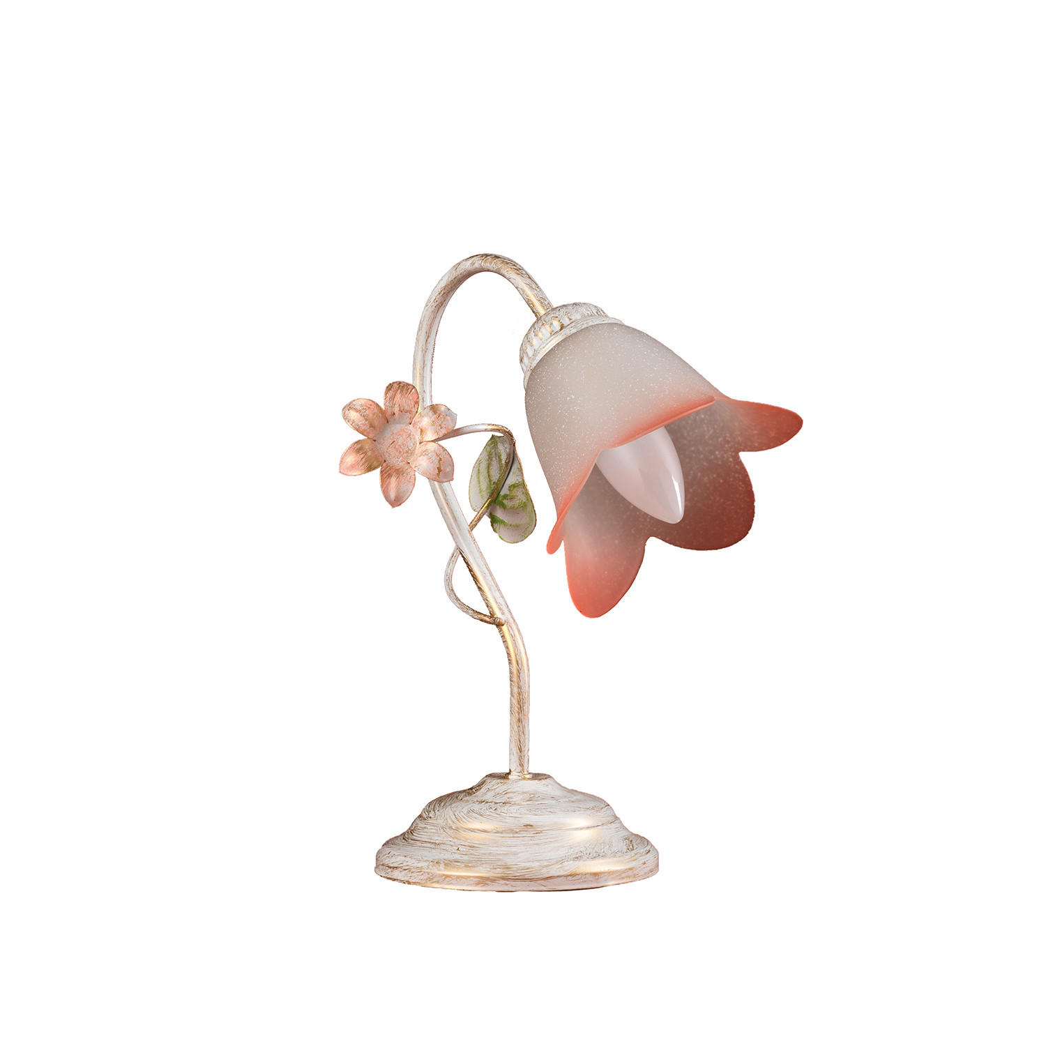 TISCHLEUCHTE 23/15/31 cm   - Weiß, Natur, Glas/Metall (23/15/31cm)