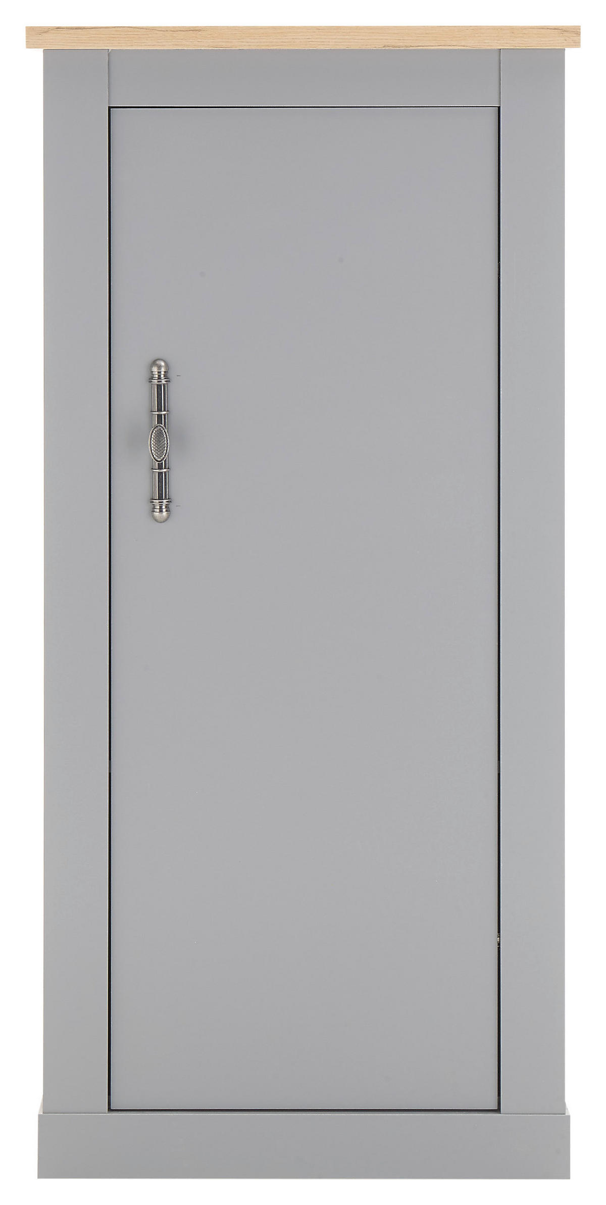 HIGHBOARD  in 68/142/37 cm  - Eichefarben/Silberfarben, Design, Holzwerkstoff/Metall (68/142/37cm) - MID.YOU