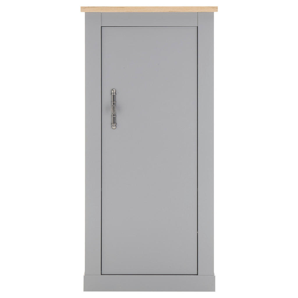 Thumbnail - Mid.you Highboard, Eiche, Hellgrau, Metall, 2 Fächer, 68x142x37 cm, stehend, Wohnzimmer, Kommoden & Sideboards, Highboar...