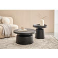 BEISTELLTISCH 50/50/44,5 cm Schwarz rund  - Schwarz, Design, Metall (50/50/44,5cm) - Landscape