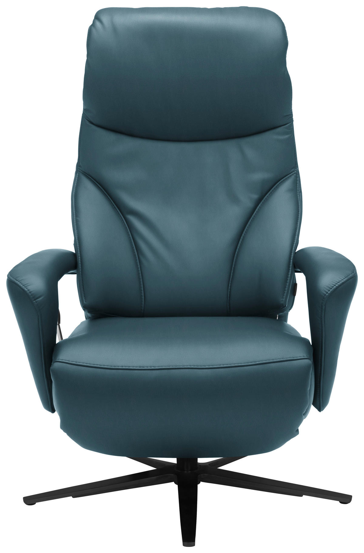 RELAXSESSEL in Leder Blau  - Blau/Schwarz, Design, Leder/Metall (75/106/88cm) - Dieter Knoll