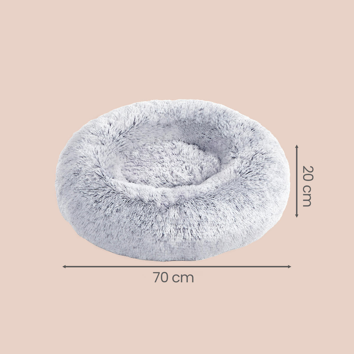 HUNDEBETT - Hellgrau, Trend, Textil (70/20/70cm) - Boxxx