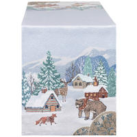 ÚZKY OBRUS, 40/140 cm, viacfarebná - viacfarebná, textil (40/140cm) - X-Mas