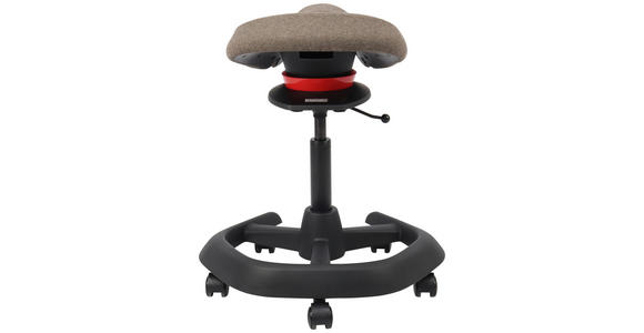 BÜROHOCKER 58/85/50 cm  - Schwarz/Grau, Design, Kunststoff/Textil (58/85/50cm) - Novel