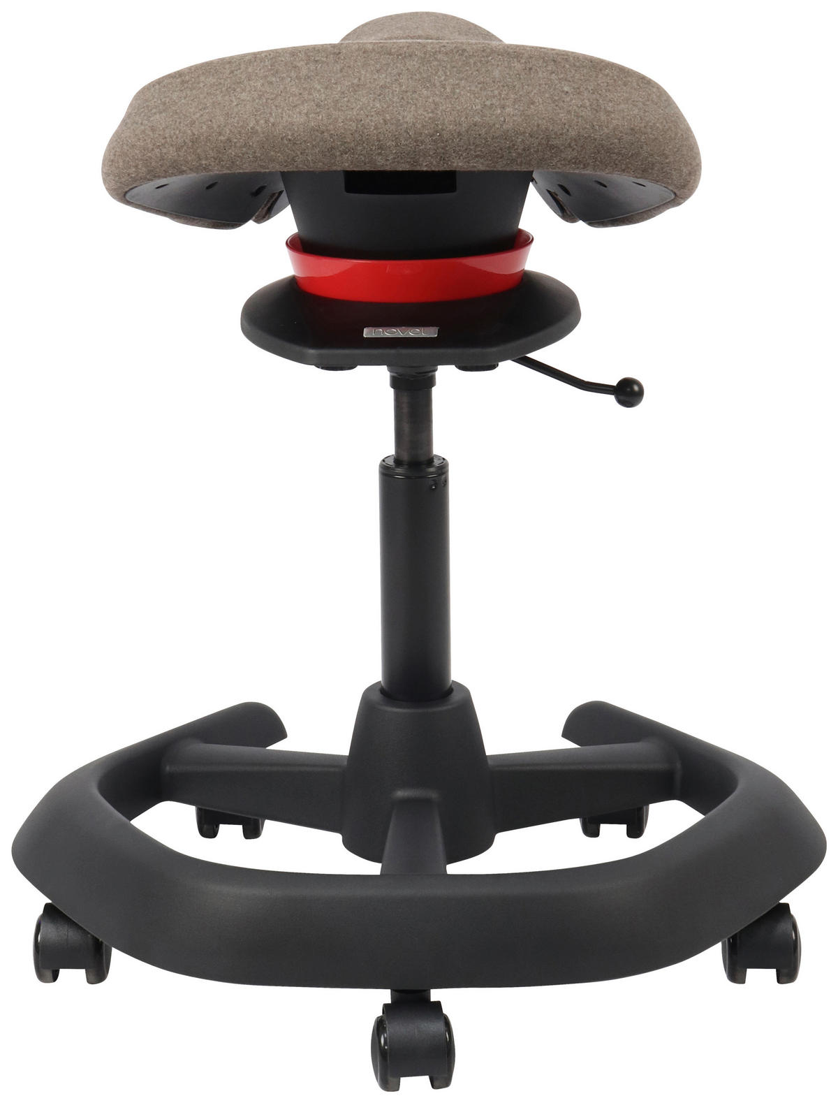 BÜROHOCKER 58/85/50 cm  - Schwarz/Grau, Design, Kunststoff/Textil (58/85/50cm) - Novel