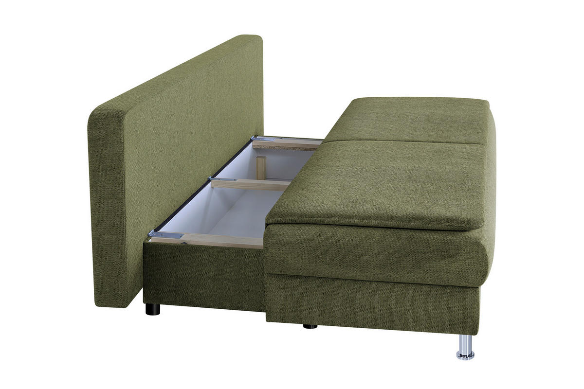 TROSJED NA RAZVLAČENJE tekstil, drvni materijal  maslinasto zelena    - maslinasto zelena/boje kroma, Design, drvni materijal/tekstil (200/92/90cm) - P & B