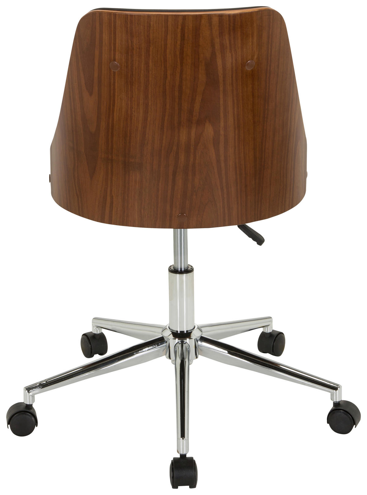 OTOČNÁ ŽIDLE, vzhled kůže, černá, barvy teak - barvy teak/černá, Moderní, kov/dřevo (68/83cm) - MID.YOU