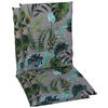 SESSELAUFLAGENSET in Anthrazit, Grün Blätter  - Anthrazit/Grün, Design, Textil (48/5/108cm)