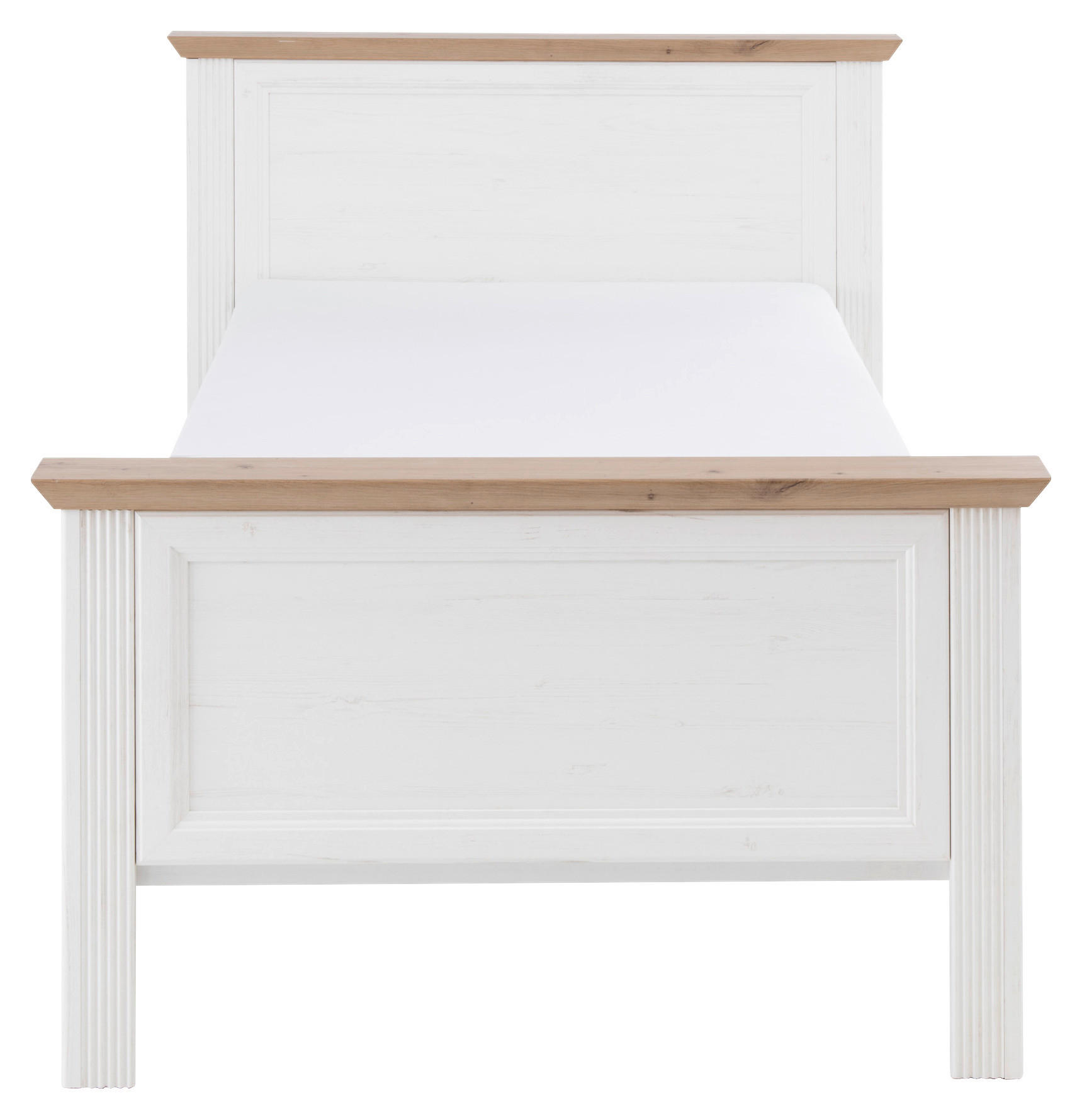 Pat 100x200 Cm, alb, stejar Artisan