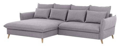 ECKSCHLAFSOFA in Hellgrau  - Buchefarben/Hellgrau, Design, Holz/Textil (170/274cm) - Livetastic
