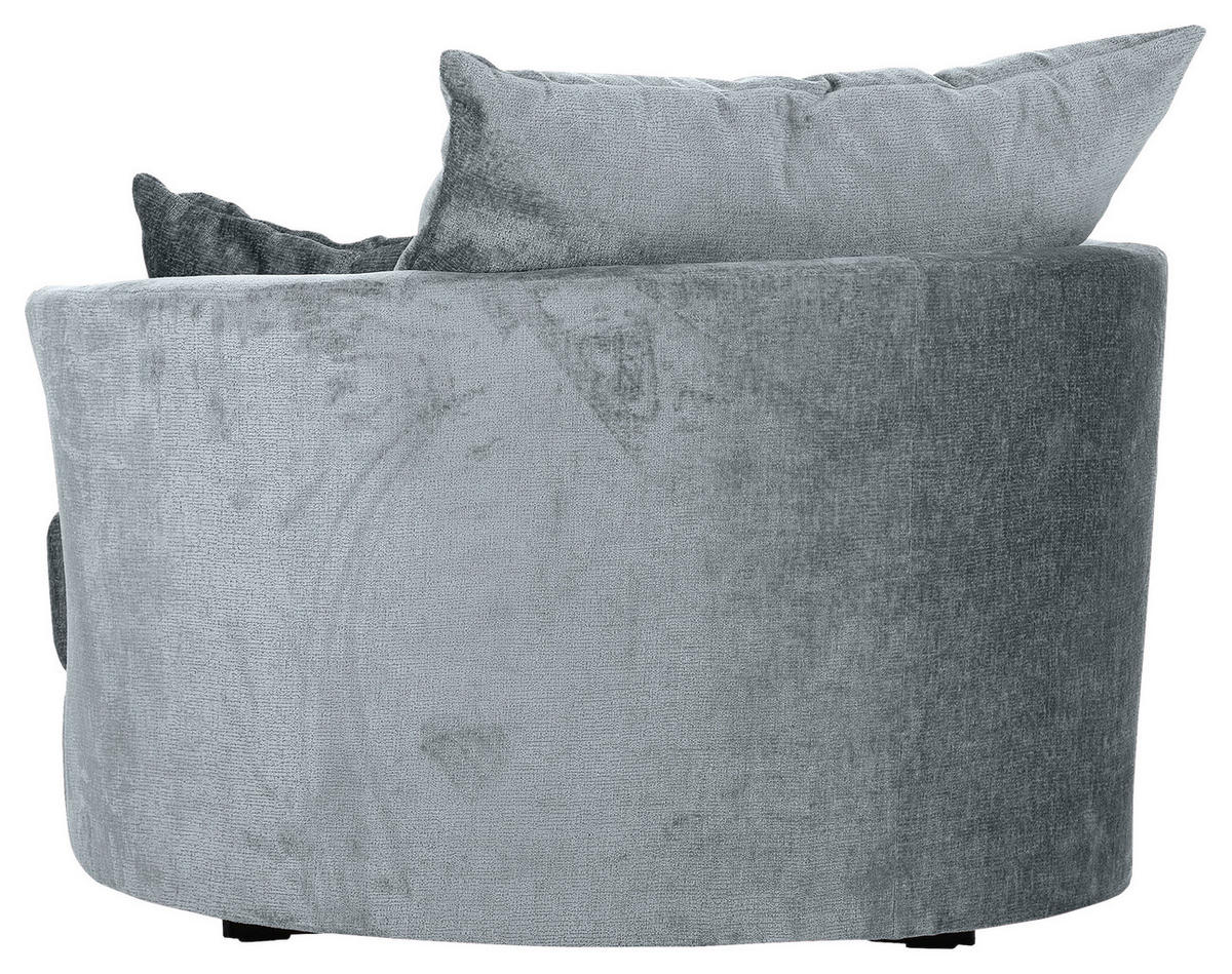 SESSEL in Chenille Hellblau  - Schwarz/Hellblau, Konventionell, Textil/Metall (115/72/115cm) - Carryhome