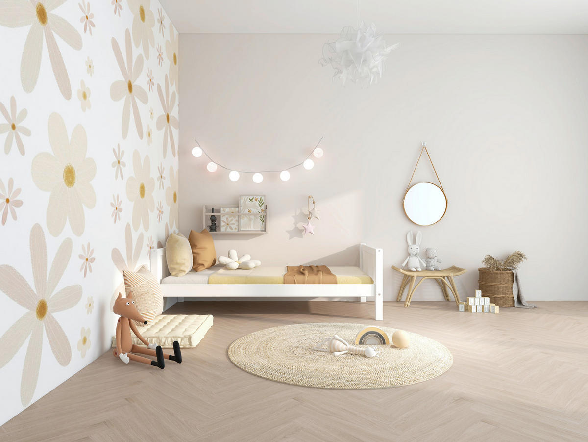 BETT 90/200 cm,  in Weiß, Rollrost  - Weiß, MODERN, Holz (90/200cm) - Chameo