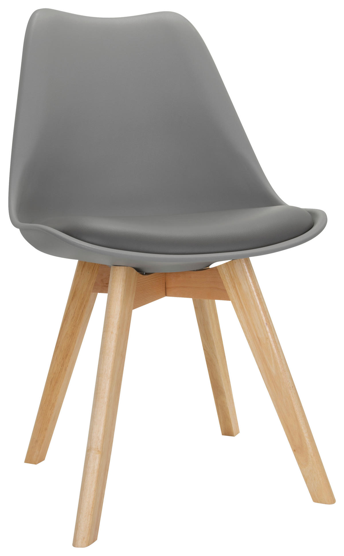 SADA ŽIDLÍ 4 ks 4 kusy - šedá/barvy buku, Moderní, dřevo/textil (48/87/56cm) - MID.YOU