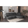 ECKSOFA in Mikrofaser Dunkelgrau  - Dunkelgrau/Schwarz, Modern, Textil/Metall (313/208cm) - Sit & More