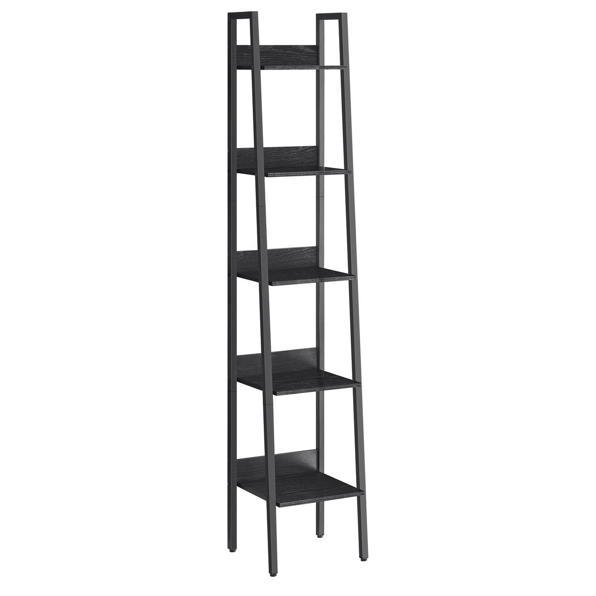 BÜCHERWAND Schwarz  - Schwarz, Basics, Holzwerkstoff/Metall (33,8/170/30cm) - Boxxx