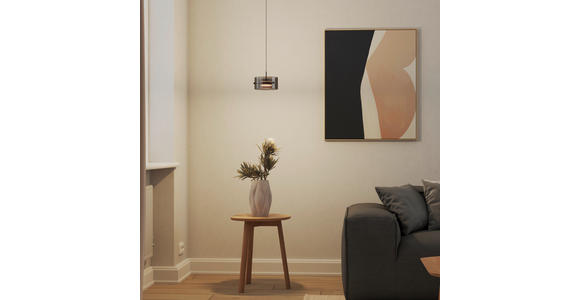 LED-HÄNGELEUCHTE 16/150 cm  - Schwarz, Design, Glas/Kunststoff (16/150cm) - Novel