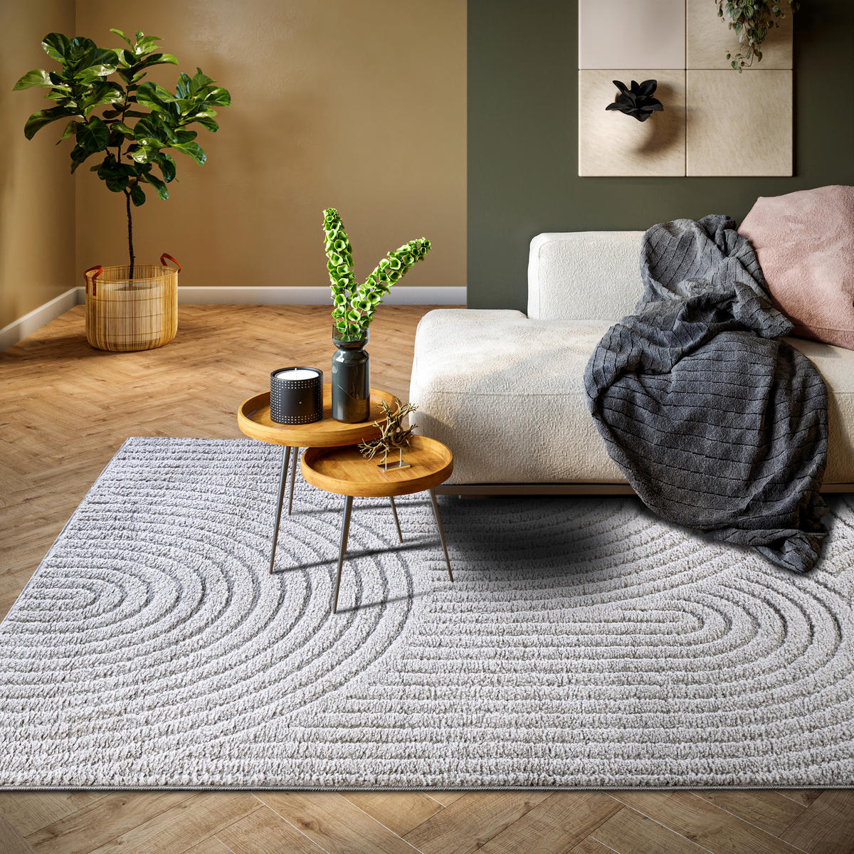 HOCHFLORTEPPICH 120/170 cm New York Hellgrau  - Hellgrau, Basics, Kunststoff/Textil (120/170cm) - Elle Decoration
