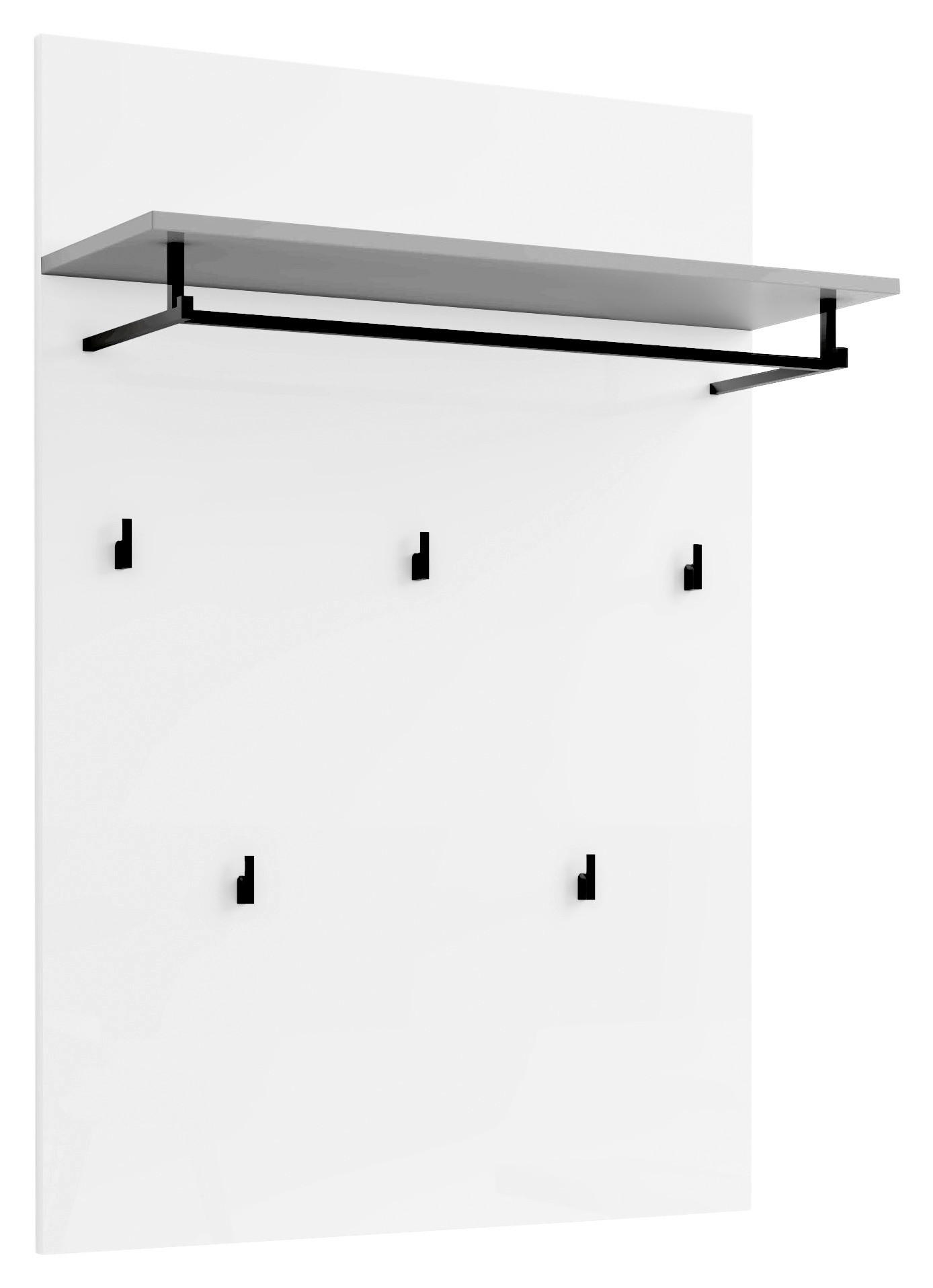 Xora VEŠIAKOVÝ PANEL, biela, 80/115/28 cm