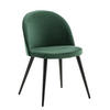 STOL stål sammet  - svart/mörkgrön, Design, metall/textil (50/76,5/57cm) - Best Price