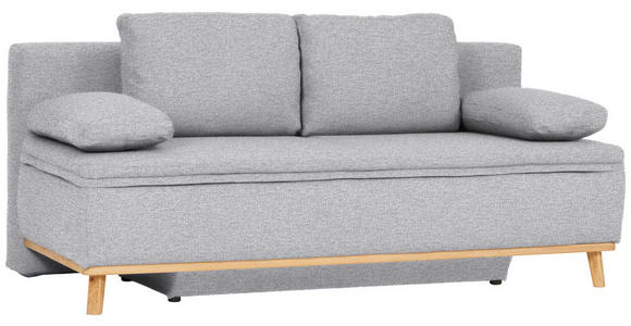 SCHLAFSOFA in Webstoff Grau  - Naturfarben/Grau, KONVENTIONELL, Holz/Textil (203/95/96cm) - Venda