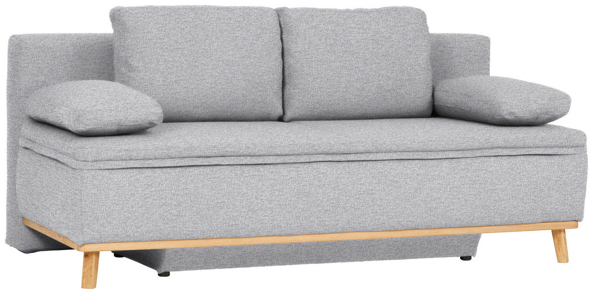 SCHLAFSOFA in Webstoff Grau  - Naturfarben/Grau, Konventionell, Holz/Textil (203/95/96cm) - Venda