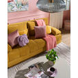 SCHLAFSOFA in Webstoff Gelb  - Gelb/Naturfarben, KONVENTIONELL, Holz/Textil (195/90/90cm) - Cantus