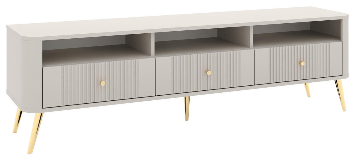 LOWBOARD Avanti  in 165/55/39 cm  - Kaschmir/Goldfarben, Design, Holzwerkstoff/Metall (165/55/39cm) - Boxxx