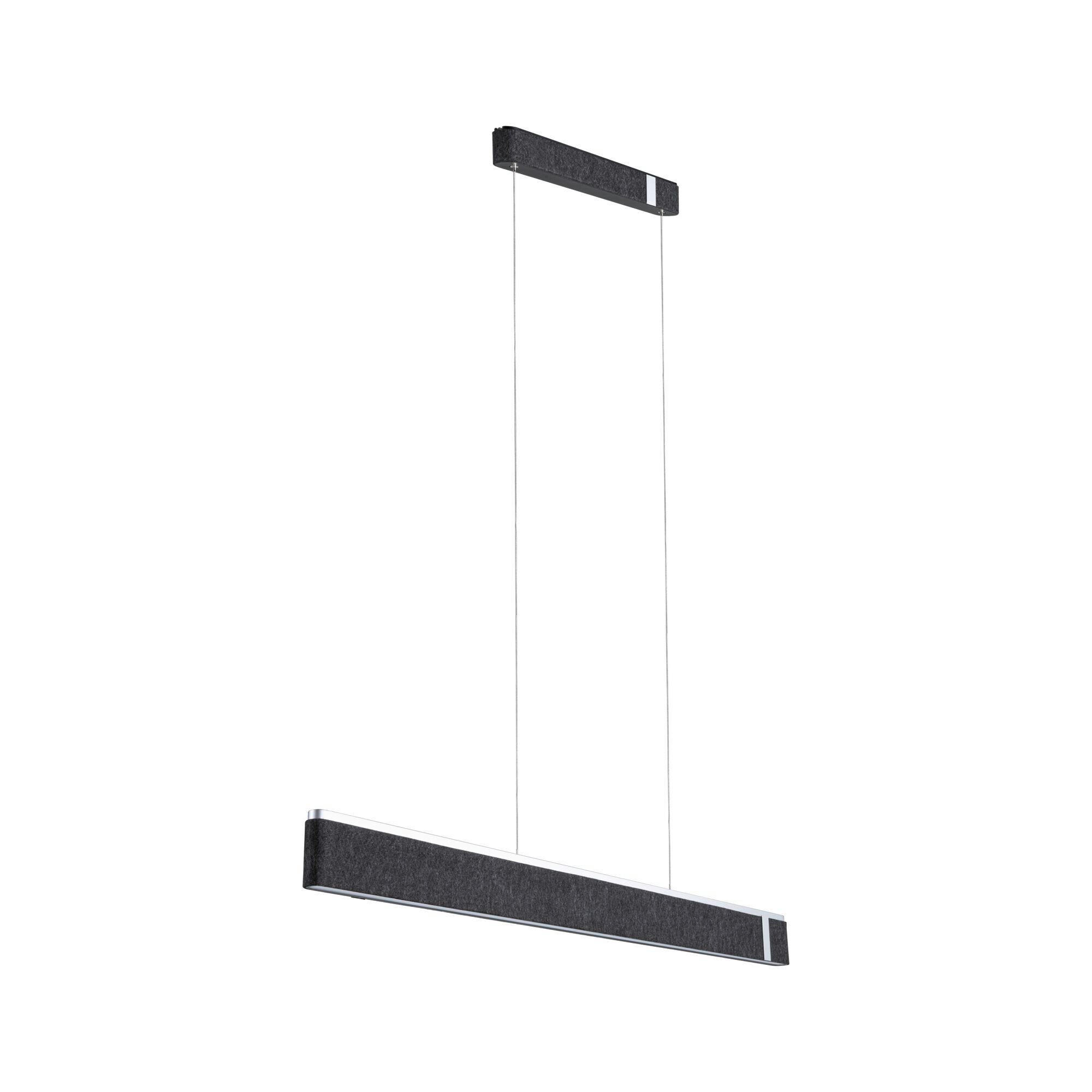 LED-PENDELLEUCHTE Jagun 100/8,5/3,5 cm   - Anthrazit, Basics, Kunststoff/Textil (100/8,5/3,5cm) - Paulmann
