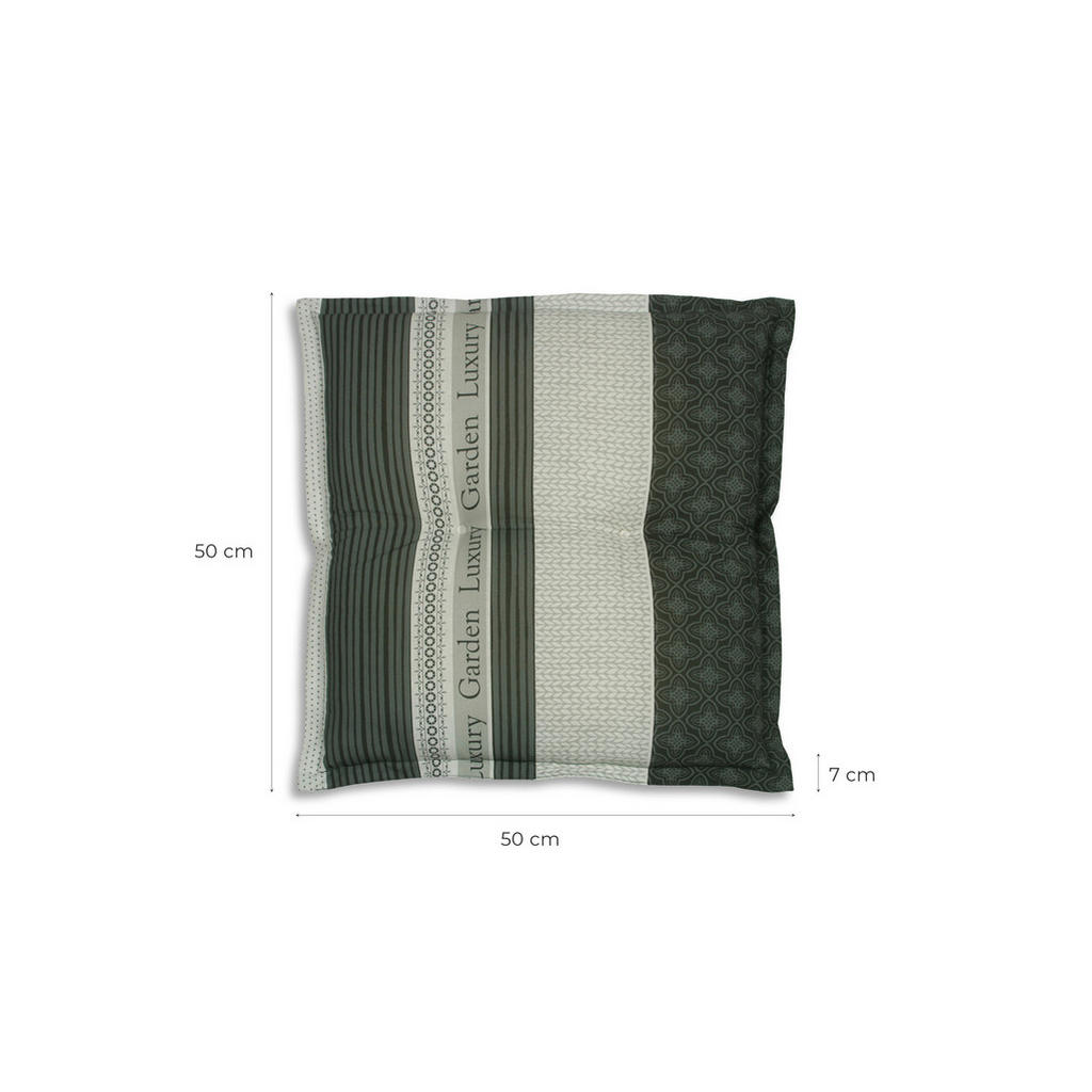 Thumbnail - Gartensitzkissenset, Anthrazit, Textil, 2-teilig, Schriftzug, Füllung: Schaumstoff, Vlies, 50x7x50 cm, Oeko-Tex® Standar...