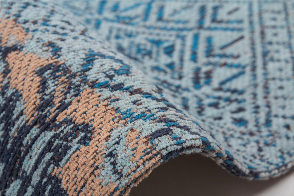 LÄUFER 80/150 cm Symphony 160 Blau  - Blau, KONVENTIONELL, Textil (80/150cm) - Kayoom