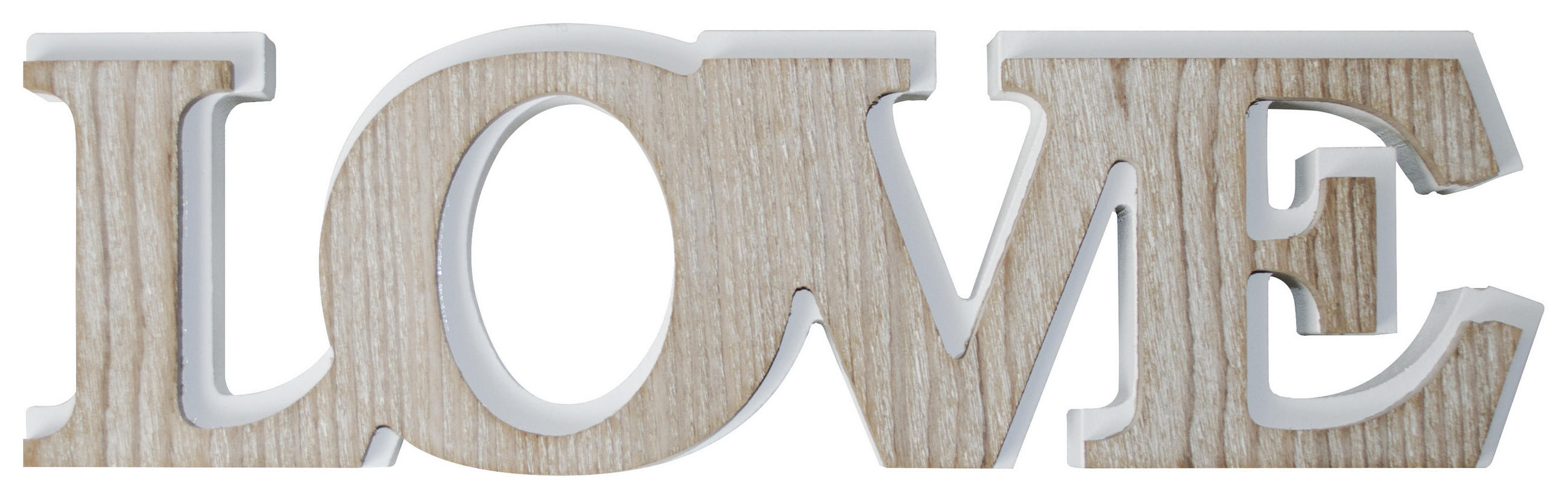 NATPIS DEKORATIVNI - bijela/prirodne boje, Design, drvo (8,5/30cm) - Ambia Home