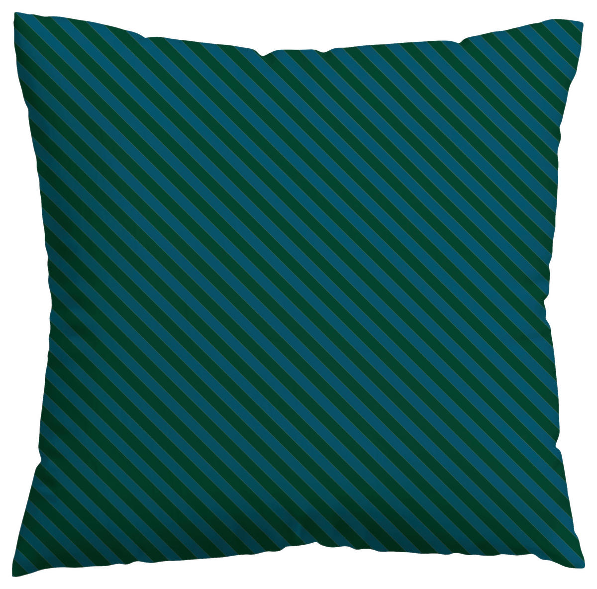 KISSENHÜLLE Woven Satin Fade 40/40 cm  - Dunkelgrün/Petrol, Basics, Textil (40/40cm) - Schlafgut