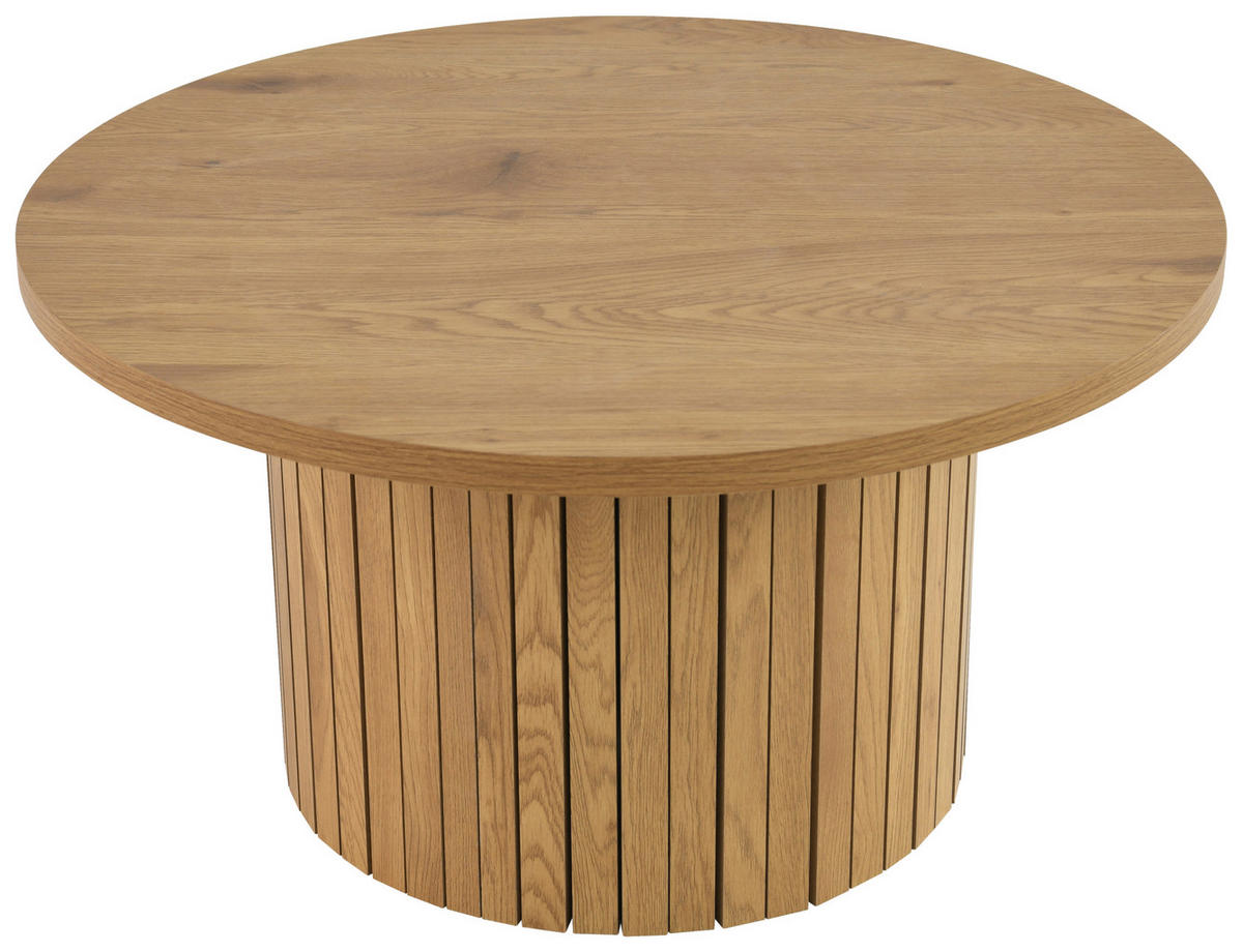 COUCHTISCH 80/80/42 cm rund Eichefarben  - Eichefarben, Design, Holzwerkstoff (80/80/42cm) - Carryhome