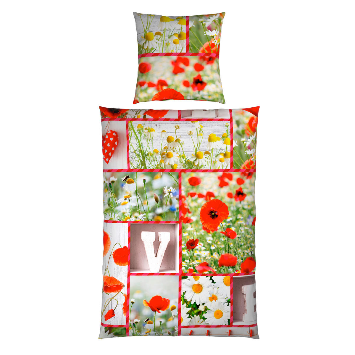 WENDEBETTWÄSCHE Satin 135/200 cm  - Multicolor, Textil (135/200cm) - Novel