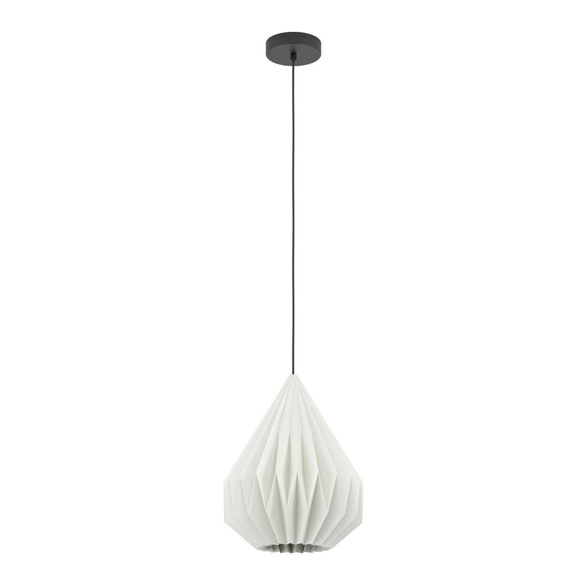 HÄNGELEUCHTE 31/110 cm  - Schwarz/Weiß, Basics, Papier/Metall (31/110cm)