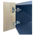 LOWBOARD LINO in 181/50/40 cm - Eichefarben/Schwarz, Design, Holzwerkstoff/Metall (181/50/40cm) - Xora