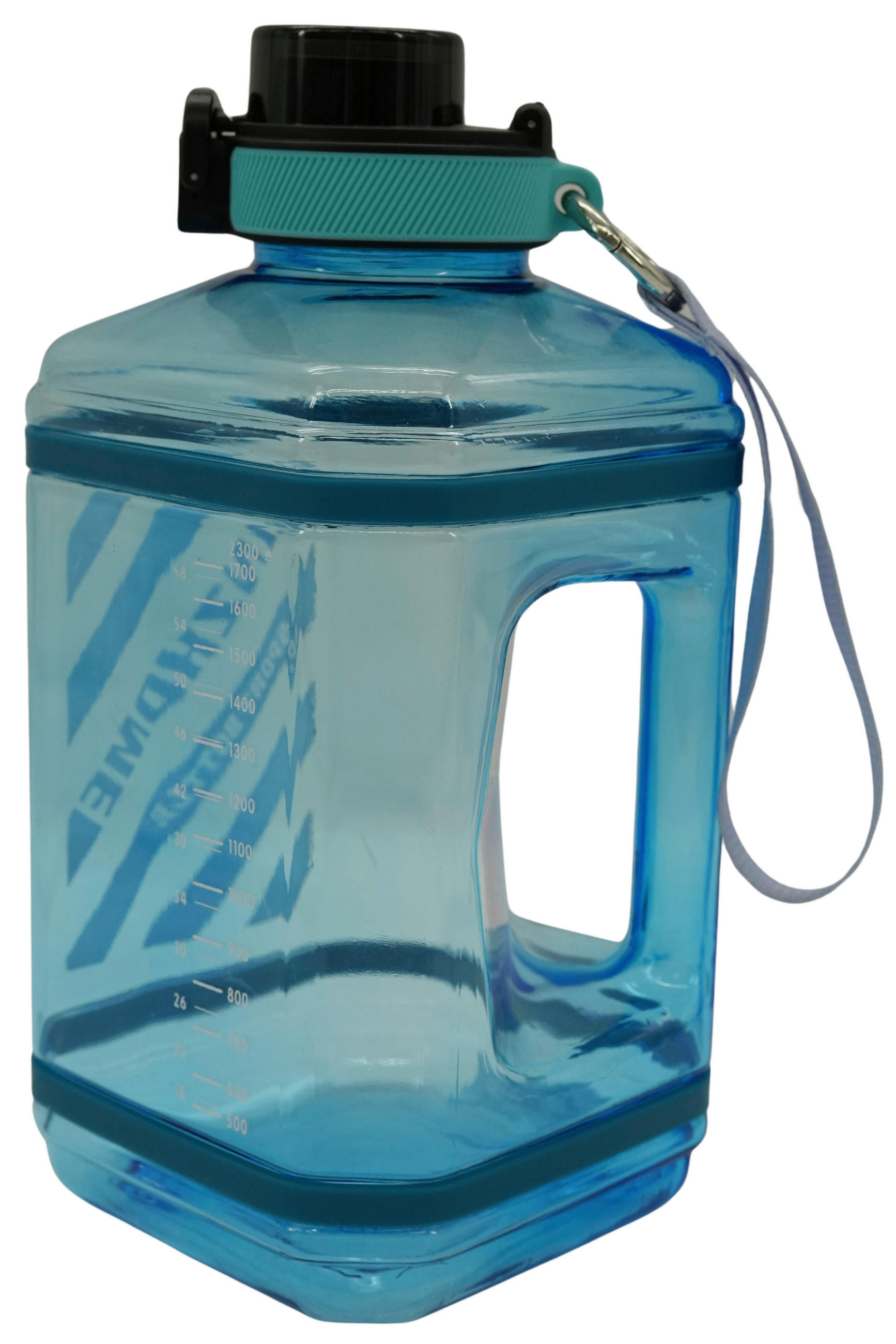 TRINKFLASCHE 2.3 l  - Blau/Schwarz, Basics, Kunststoff/Textil (12,5/12,5/25cm) - Homeware Profession.