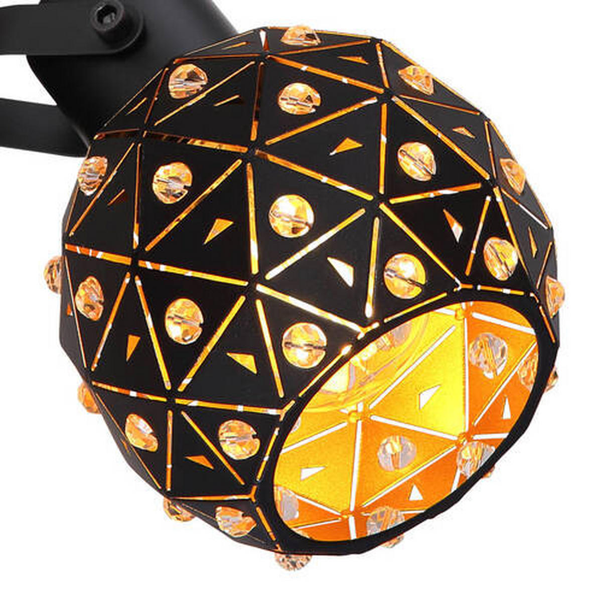 REFLEKTOR  Jodie   12/23/18,5 cm          - zlate barve/črna, Basics, kovina/steklo (12/23/18,5cm) - Globo
