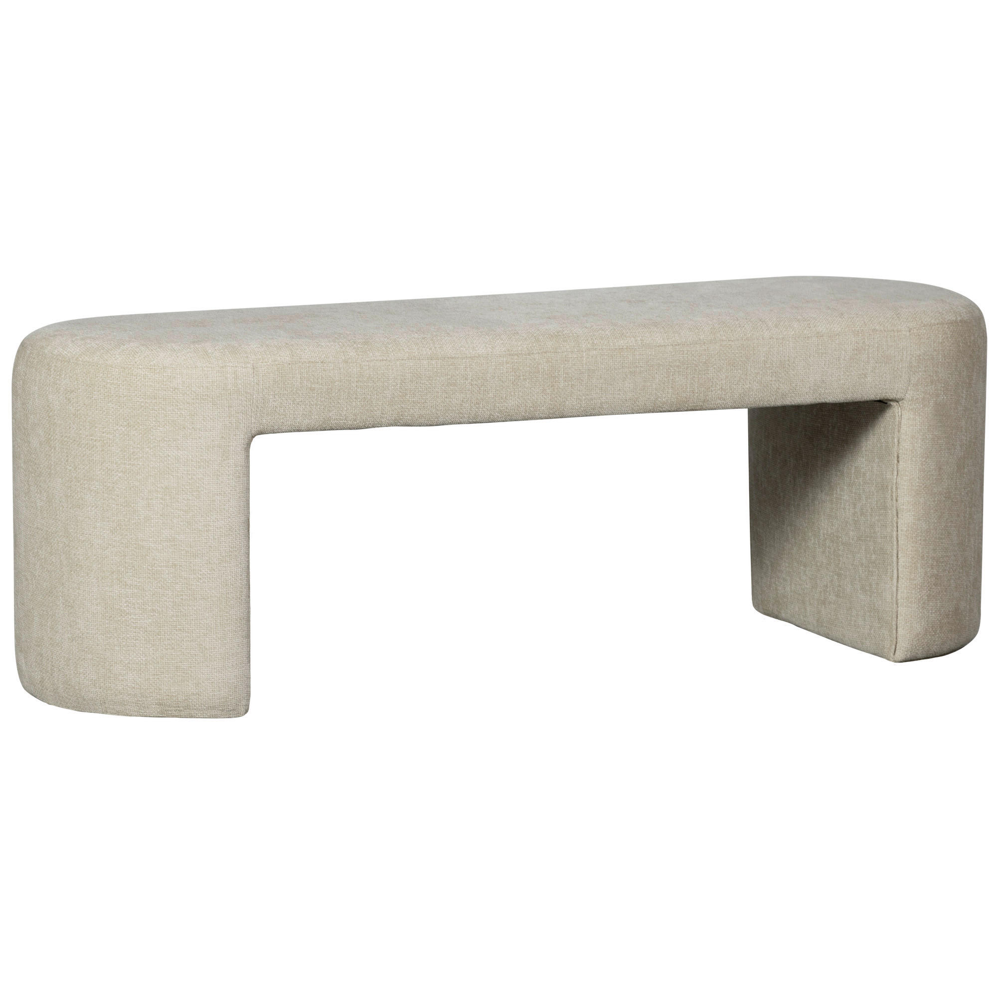 SITZBANK 130/46/46 cm Chenille Naturfarben  - Naturfarben, KONVENTIONELL, Textil (130/46/46cm) - Carryhome