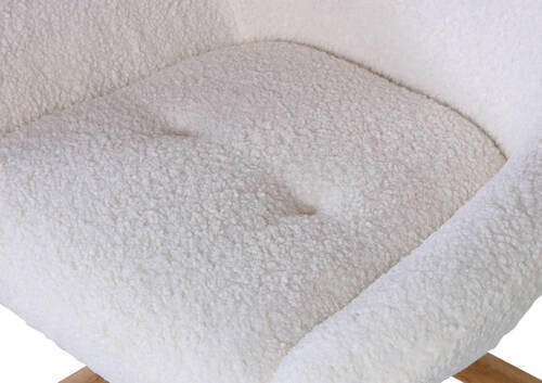 SESSEL in Bouclé Weiß  - Weiß, Design, Holz/Textil (75/95/85cm) - Lomoco