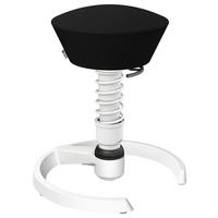 BÜROHOCKER 55/45,66/55 cm  - Schwarz/Weiß, Basics, Textil/Metall (55/45,66/55cm) - Aeris