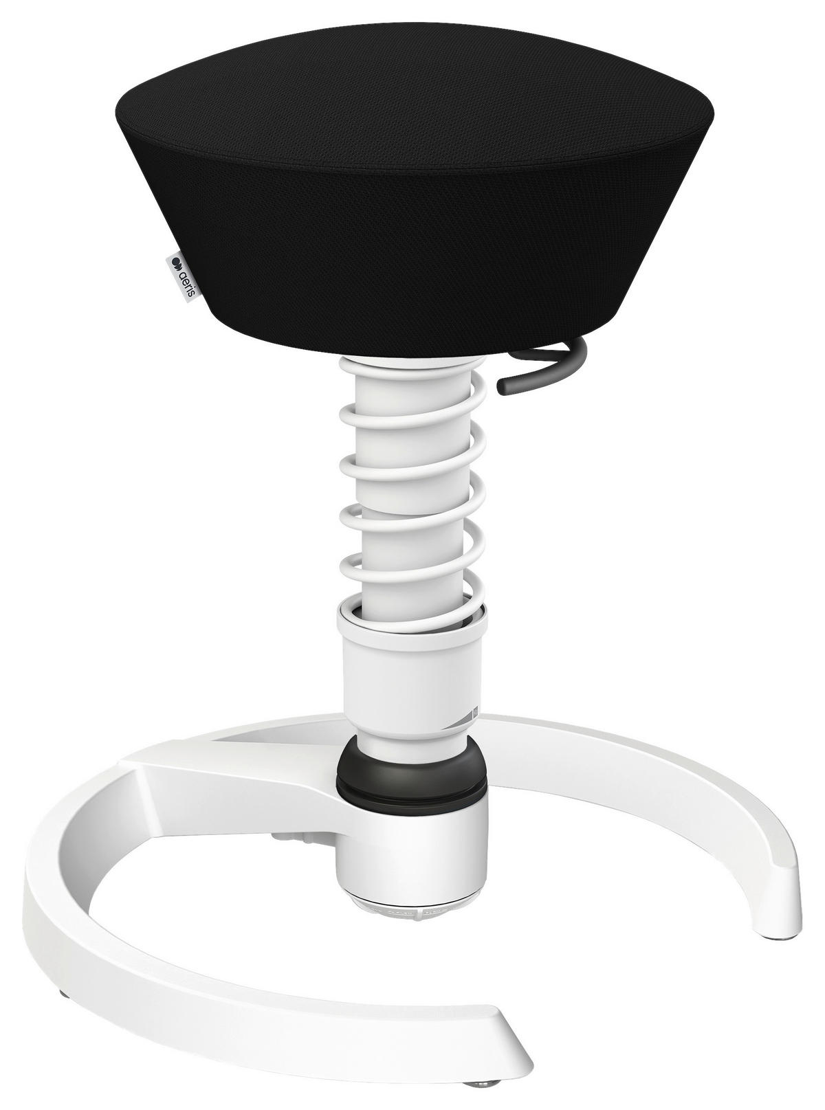 BÜROHOCKER 55/45,66/55 cm  - Schwarz/Weiß, Basics, Textil/Metall (55/45,66/55cm) - Aeris