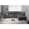 ECKSCHLAFSOFA Alvito Anthrazit Mikrofaser  - Anthrazit/Schwarz, MODERN, Holz/Textil (298/202cm) - MID.YOU