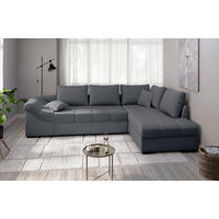 ECKSCHLAFSOFA in Anthrazit Textil   - Anthrazit/Schwarz, Modern, Holz/Textil (298/202cm) - MID.YOU