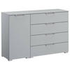 SIDEBOARD 120/81/42 cm  in Grau  - Silberfarben/Alufarben, Design, Holzwerkstoff/Kunststoff (120/81/42cm) - Novel