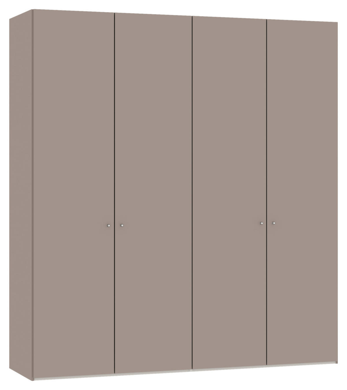 DREHTÜRENSCHRANK  in Hellbraun  - Hellbraun/Silberfarben, Design, Holzwerkstoff/Metall (203/220/59cm) - Jutzler