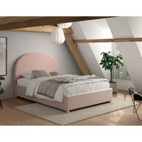 KINDER-/JUNIORBETT - Naturfarben/Rosa, ROMANTIK / LANDHAUS, Holz/Textil (140/200cm) - Vipack